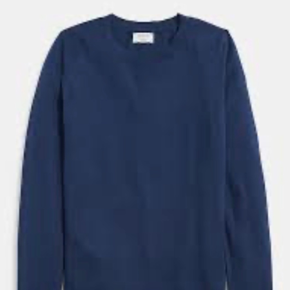 Navy J CREW TEDDIE SWEATER.  WOOL/Cotton blend